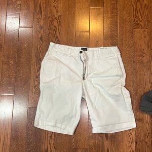 Mens white chino shorts 30, 10.5 inseam jcrew